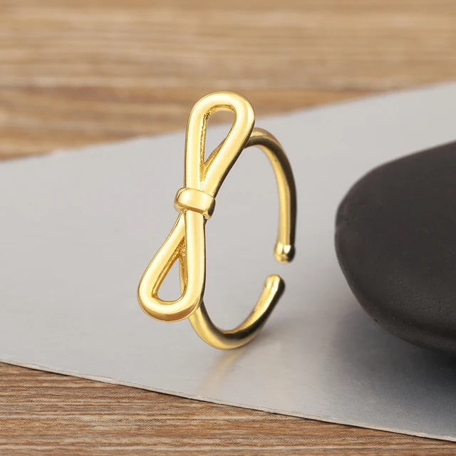 Nidin – bagues ouvertes rétro en forme d'arc romantique, 5 Styles réglables pour femmes et filles, bijoux fantaisie en Zircon brillant, cadeaux d'anniversaire, nouvelle collection