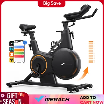 MERACH Exercise Bike Smart Magnetic Stationary Bike Indoor Cycling Adjustable Incline ±6° Grade Level Capacity Home Weight Loss 1