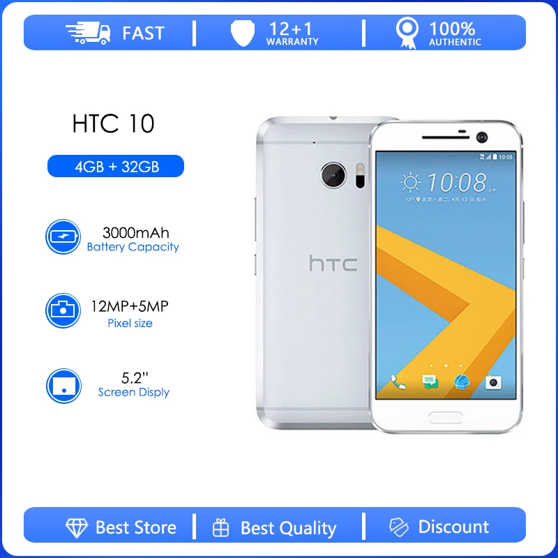 optie Beweegt niet Kangoeroe Htc 10 M10 Refurbished-original Quad Core 5.2 Inch 32gb Rom 4gb Ram 12.0mp  Lte 4g Snapdragon Nfc Fdd Nano Sim Original Phone - Mobile Phones -  AliExpress