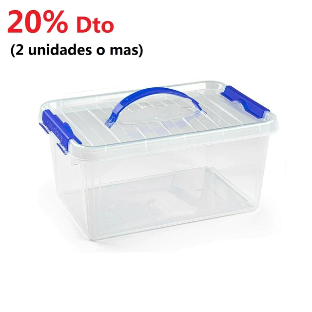  Ucake Caja de almacenamiento pequeña de plástico de 8 cuartos  de galón con asa, contenedor de almacenamiento transparente con tapa,  paquete de 6 : Todo lo demás