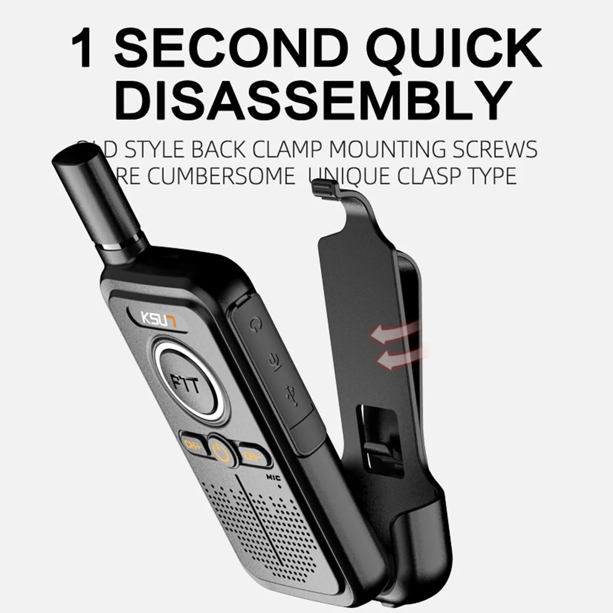 PMR446  Walkie Talkie 2pcs included Mini Size Type C Rechargeable Life Communicate Device Portable Radio  KSUT Two Way Radio 4