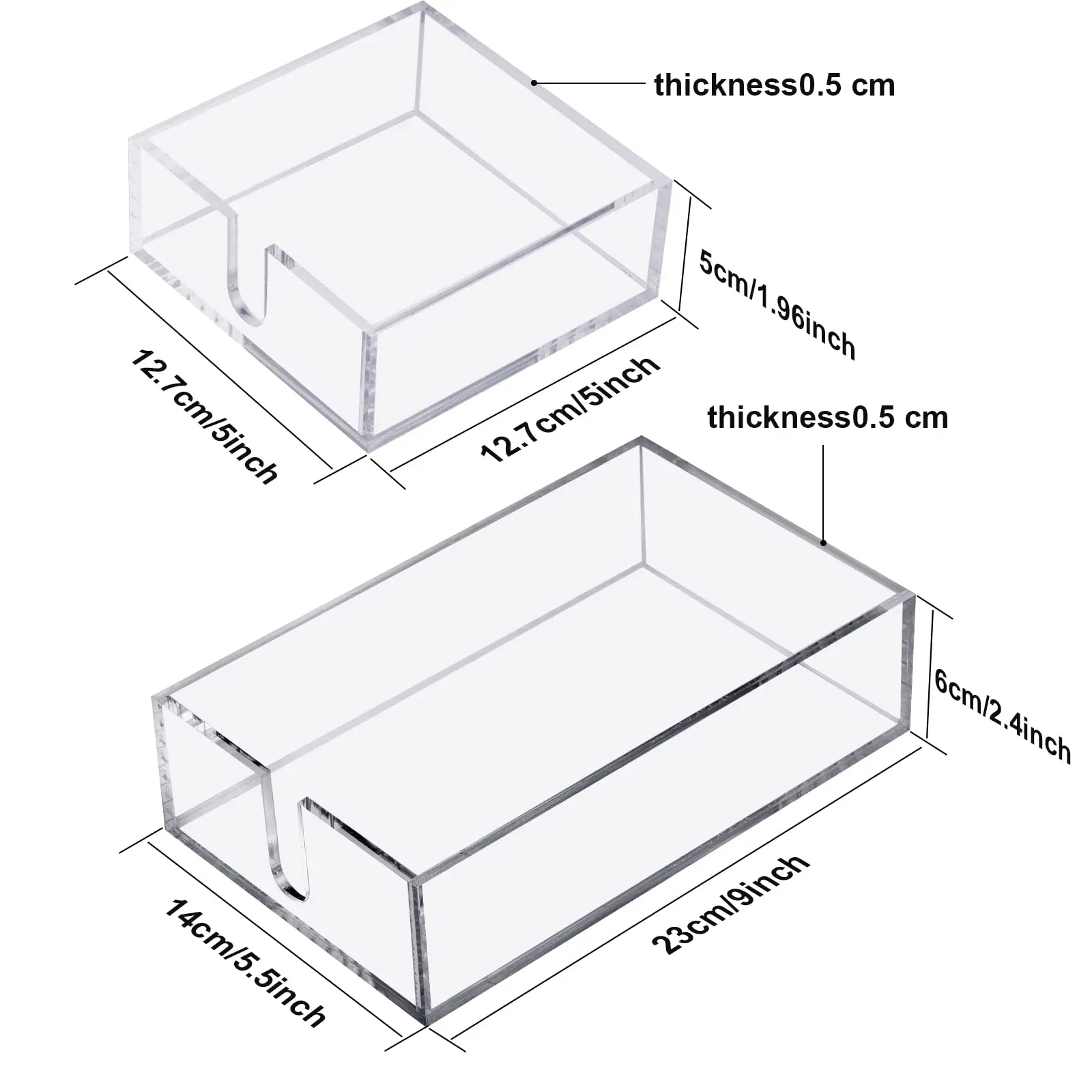 Porte-Serviettes Pour Table, Support Pour Toutes Les Serviettes Standard, Porte-Serviettes En Forme De U Porte-Serviettes En Papier Acrylique