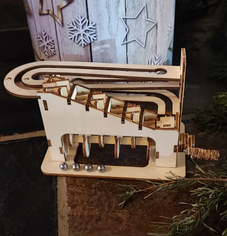 Spiral Marble Run 3D Wooden Puzzles for Adults and Teens DIY Model Building Kits with Mechanical Puzzles  photo review