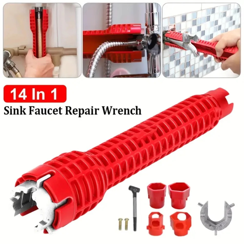 14In1FaucetSinkWrenchPipeWrenchesFaucetSinkInstallerKitfor