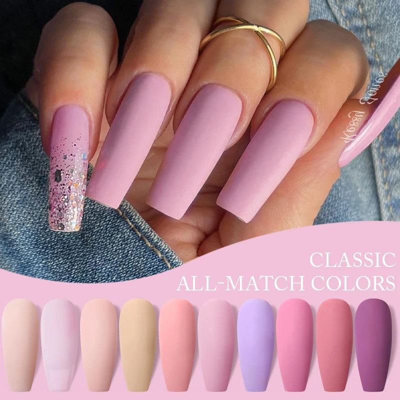 URSUGAR 7.5ml Solid Color Gel Polsih Classic Matte Glossy DIY Nail Art Trendy Reflective Glitter Nail Gel UV LED Soak Off 5