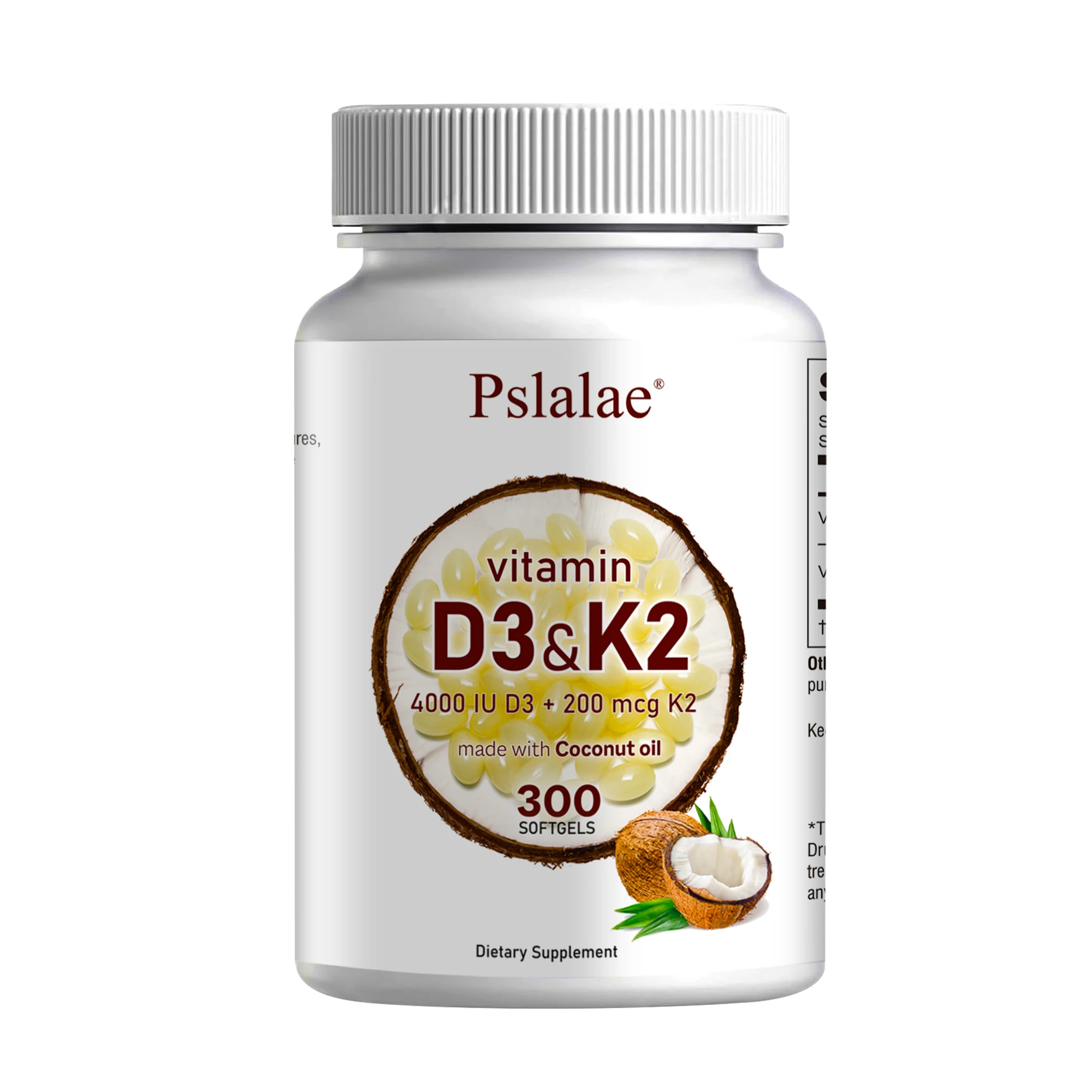 thumbnail image 1 of Cápsulas blandas de vitamina D3 y K2: promueven la absorción de calcio, la salud de los huesos y las articulaciones y mejoran la inmunidad - 300 s, 1 of 5