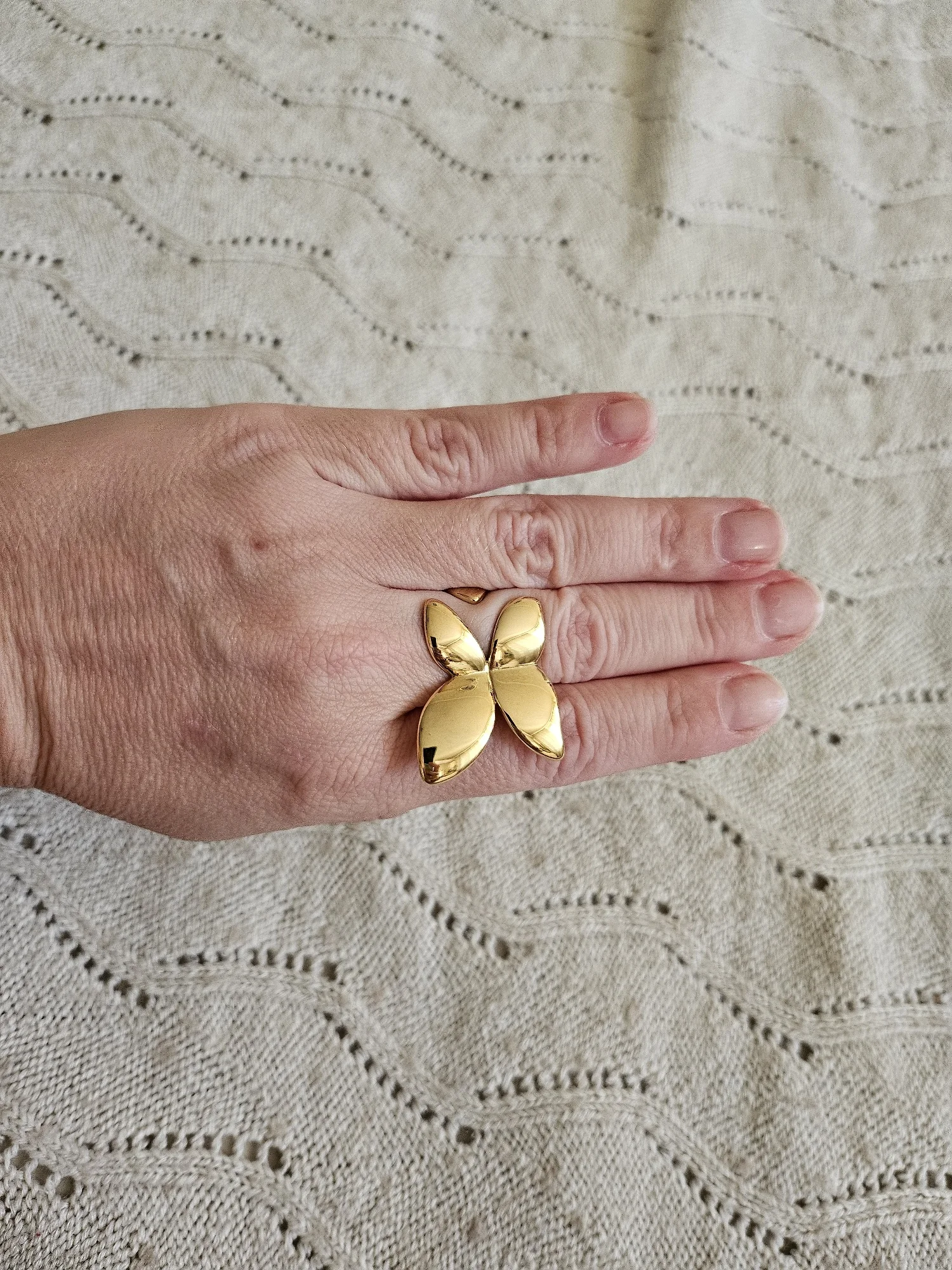 Anel Borboleta Maximalista - Ajustável