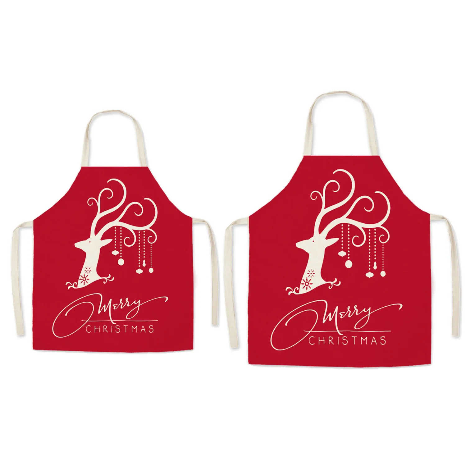 

Christmas Santa Cute Family Matching Apron Dad and Me Pinafore Kid Drawing DIY Boy Men Couple Kitchen Waterproof Baking Apron