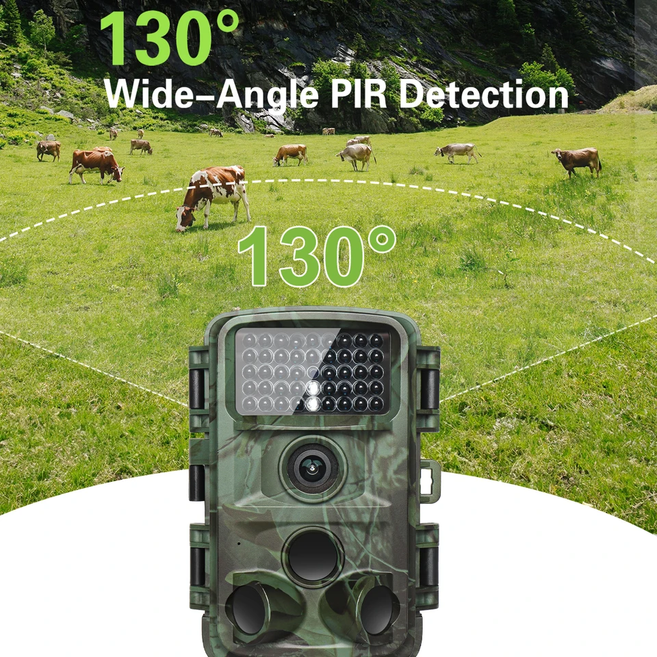 Caméra De Chasse Solaire 4K 64MP Vision Nocturne Micro SD WiFi 6 Bluetooth Batterie 5200mah Etanche