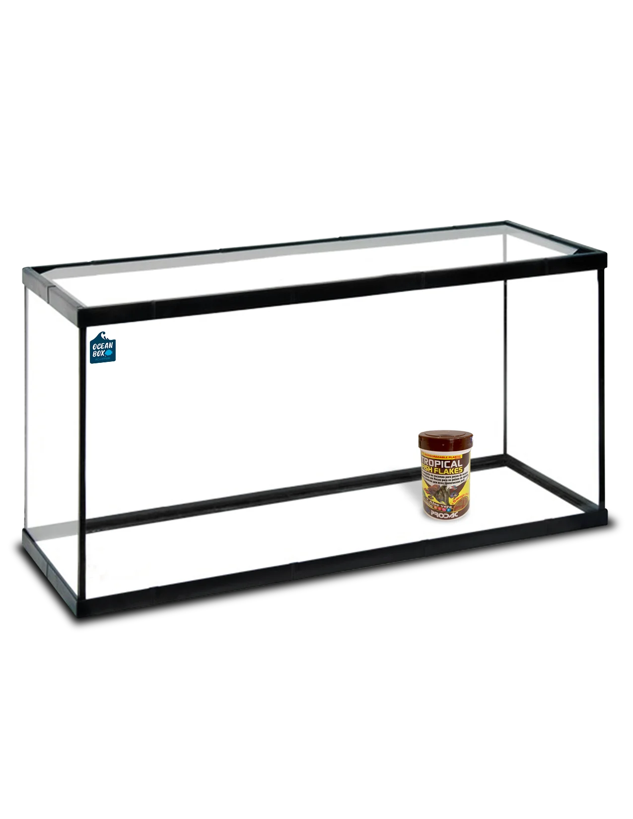 Acuario Urna Cristal 135 Litros - Pecera De Cristal Con Marco Blanco, Tapa Y Cristal Float