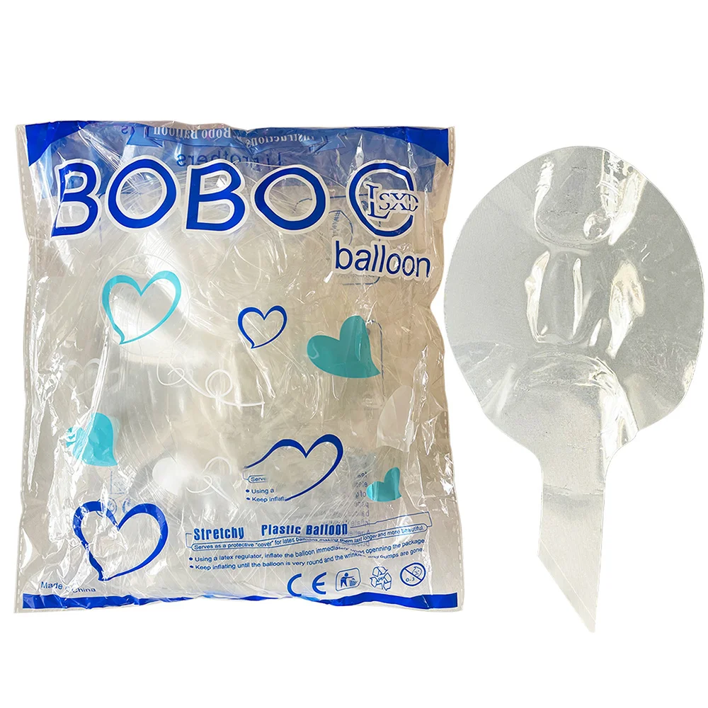 50Pcs Pre Allungato Bobo Balloon Trasparente Trasparente Bubble Ball Grande Ripieno Matrimonio Compleanno Led Glowinig Forniture Per Feste