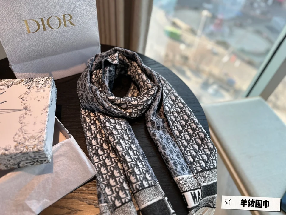In style of Dior new cashmere scarf 200cm*40cm