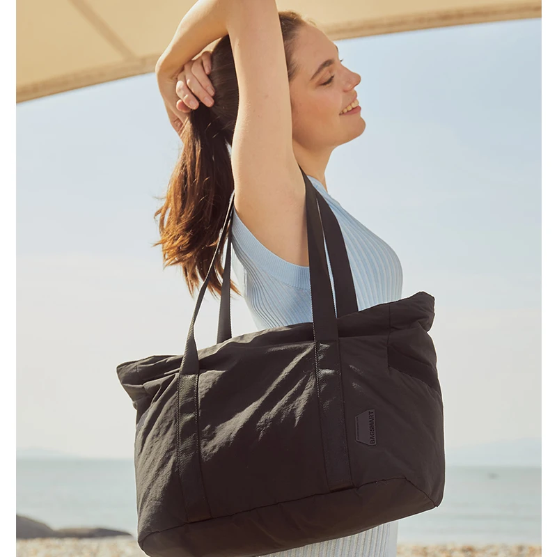 Borsa Tote in Nylon da Donna - Borsa a Spalla Capiente per Lavoro, Viaggio