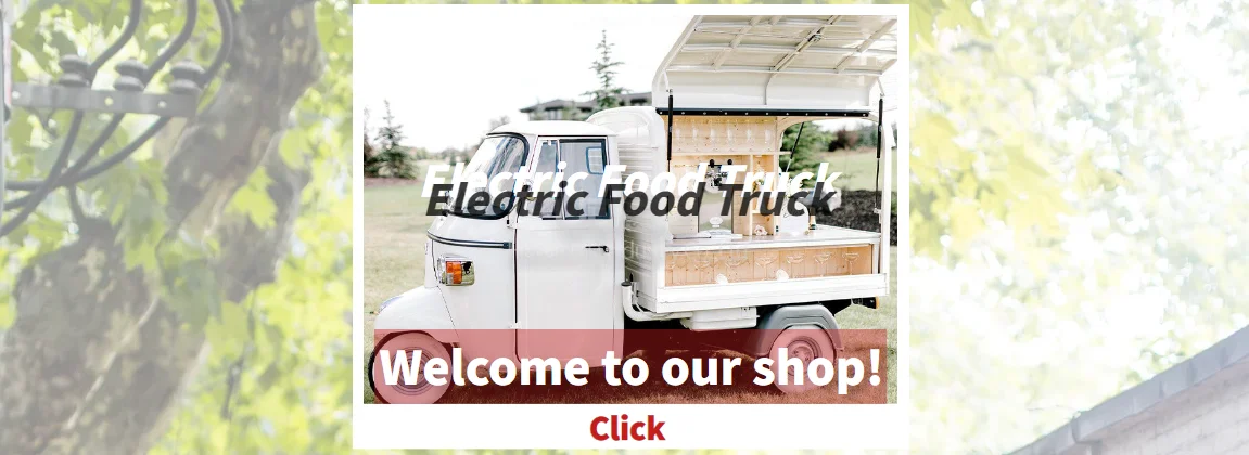 Description Picture 2 of itemCustom Size Electric Tricycle Food Truck BBQ Pizza Coffee Van Flowers Sales Ice Cream Cart Fully Equipped Kitchen Food Trailer