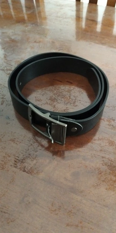 MIDNIGHT SOVEREIGN™ – Black Buckle Genuine Leather Belt photo review