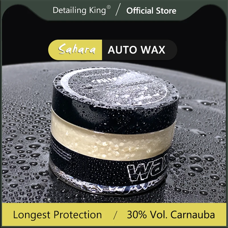 Pure Natural Car Wax PTFE* Carnauba Wax(30% Vol.) with High Gloss/Strong  Hydrophobic/Super Lastingest Protection Car Waxing Care