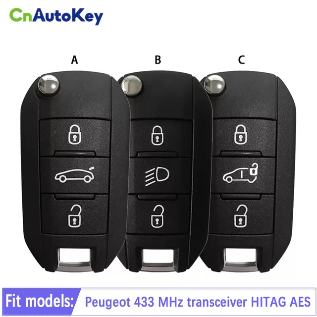 Kaufe Auto Flip Schlüssel Fall Abdeckung Shell Fob Für Peugeot 208 3008 308  508 408 2008 307 4008 Für Peugeot 306 407 807 Für DS DS3 DS4 DS5 DS6