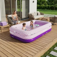 Piscine gonflable familiale en promotion, piscine hors sol pour jardin, piscine pour adultes facile à installer et personnalisable 5