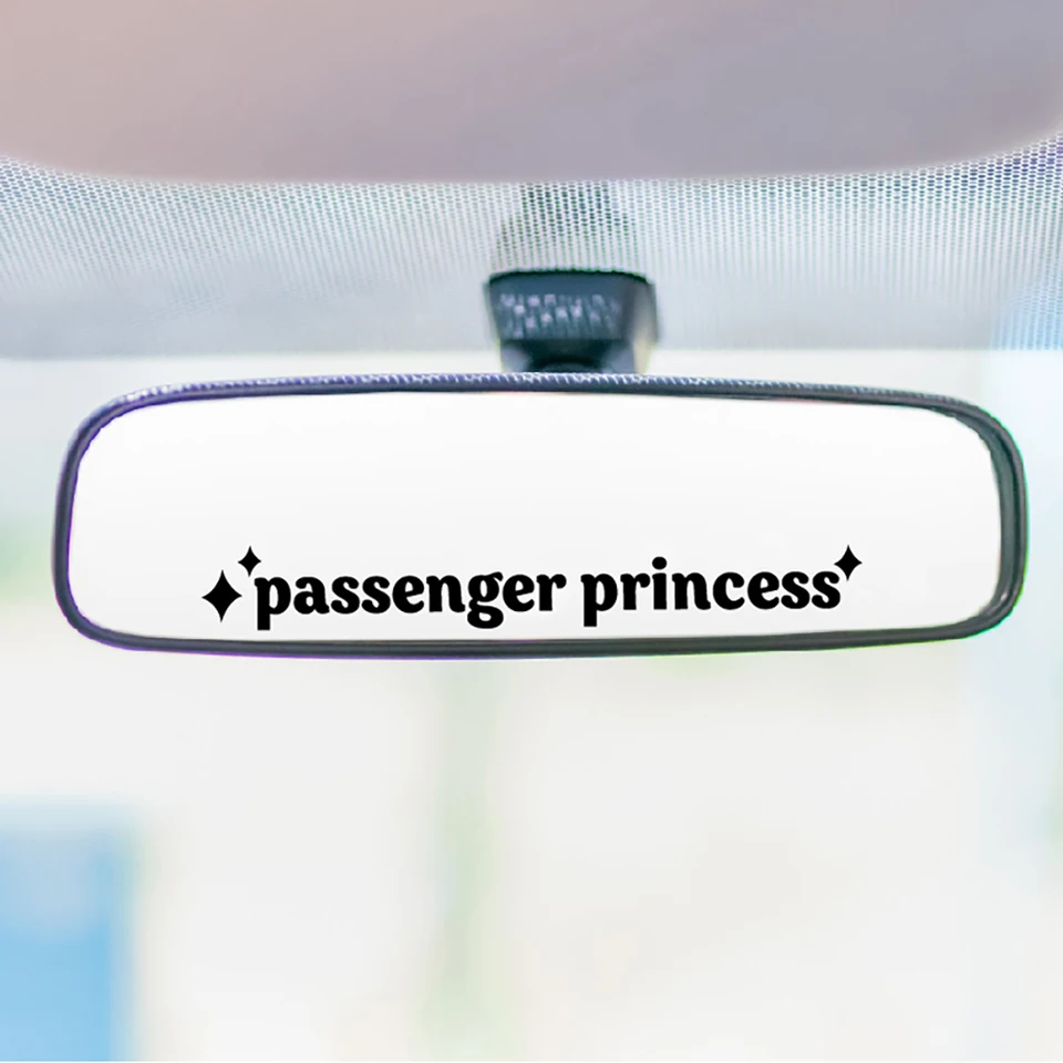 Autocollant vinyle princesse passager pour voiture pare-soleil miroir  cadeau pou