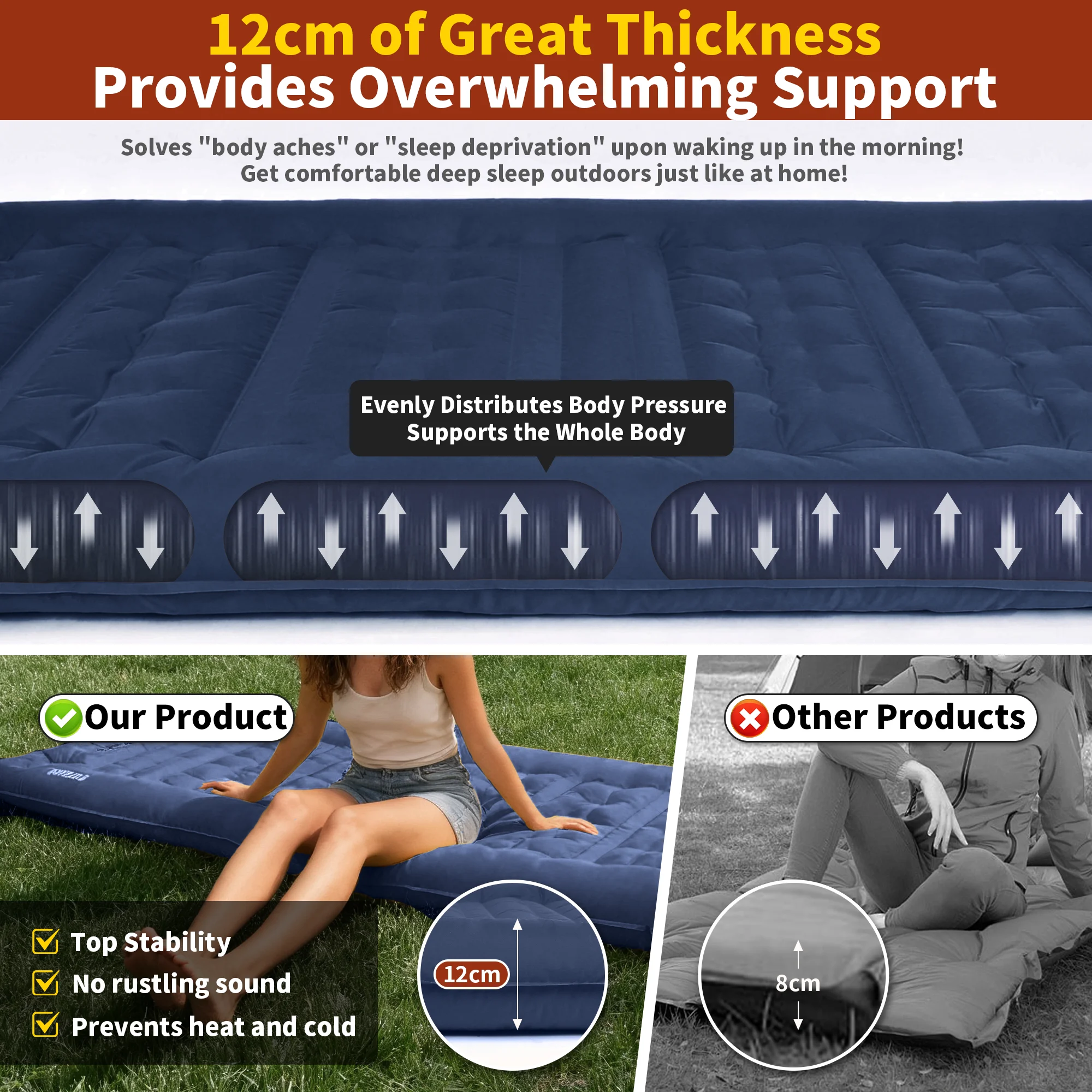  slider image of MAPLEAF Inflatable Air Mattress