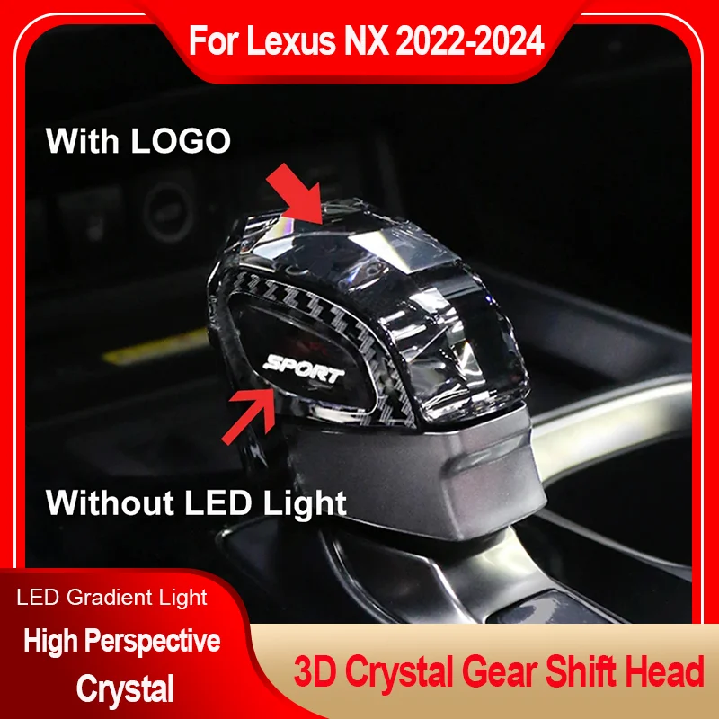 CrystalGearShiftKnobWithLuminousColorfulLedLightGearboxHandle