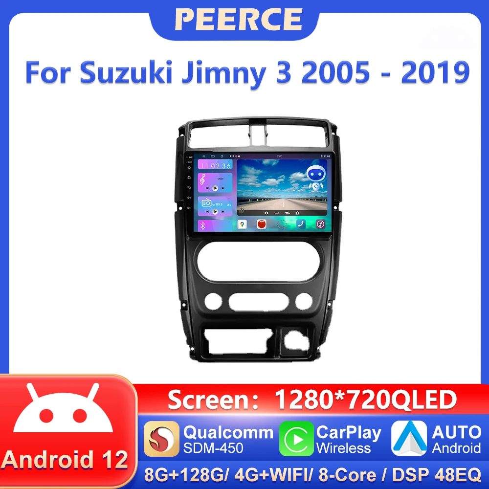 

PEERCE Android 12 For Suzuki Jimny 3 2005 - 2019 Car Radio Multimedia Video Player Android Auto Navigation No 2din 2 din DVD