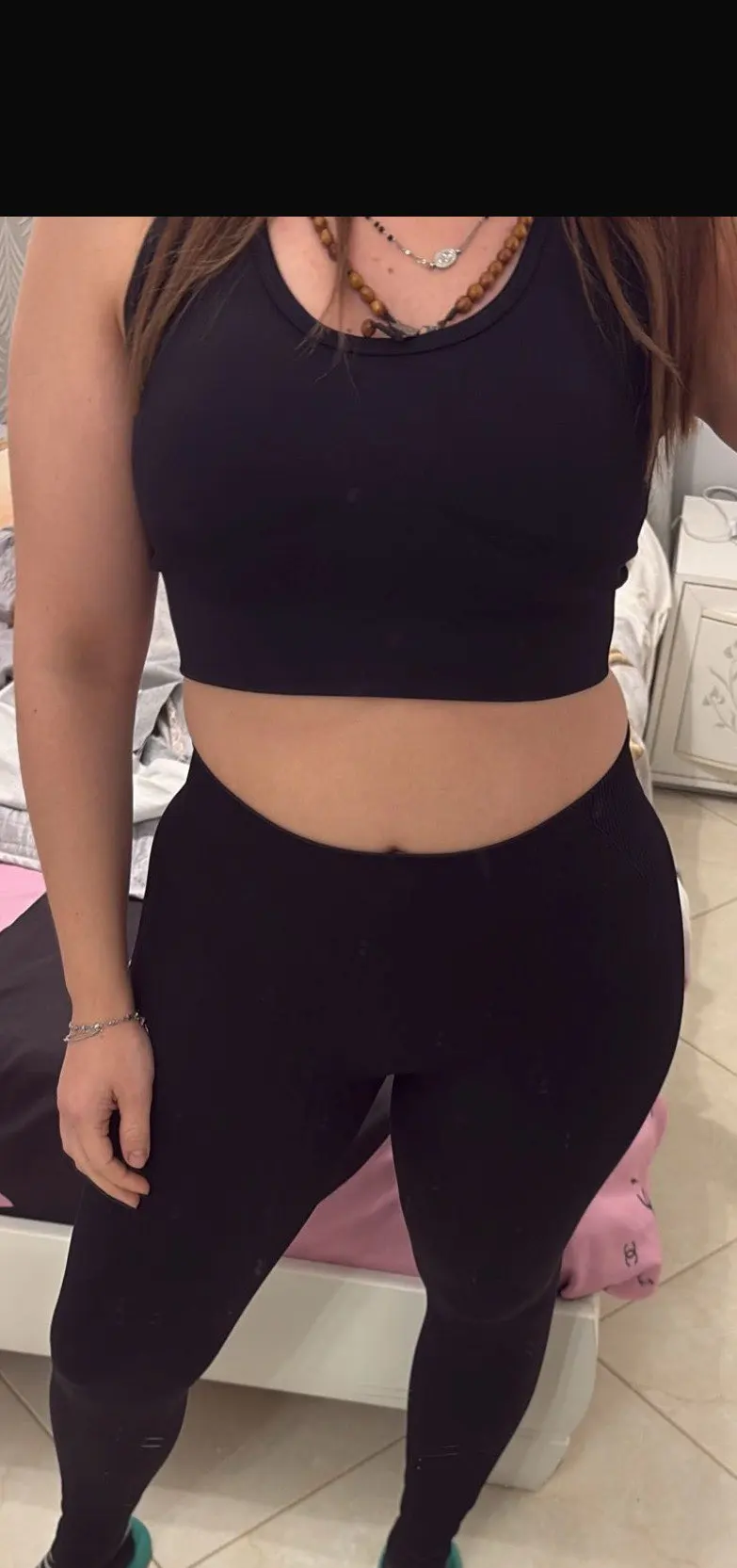 2PCS Sports Bra Women's Set Professional Fitness Tank Top Bra Shockproof Running Leggings Yoga Suit Beautiful Back Bra Clothing photo review