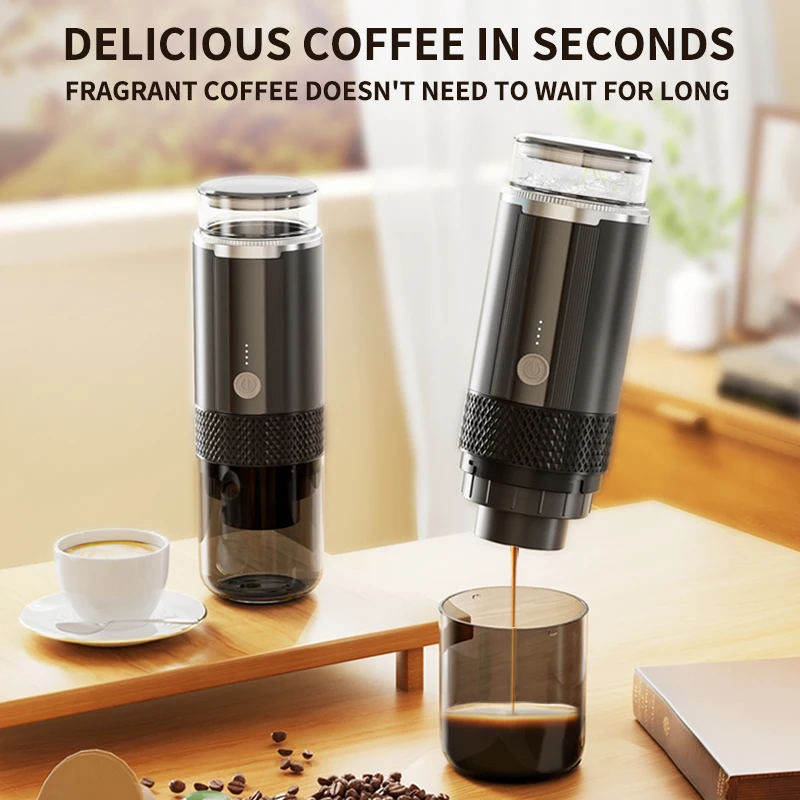 Coffee Maker Espresso Maker Wireless Espresso Machine Travel Coffee Maker Small Rechargeable Coffee Machine for Camping RV Hiking Capsul Suitable