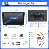 9 Inch Wireless Car Stereo for Honda CRV 2007-2011 2G+32G CarPlay Android Auto Touch Screen Car Radio with Rear Camera GPS WIFI - Image 6