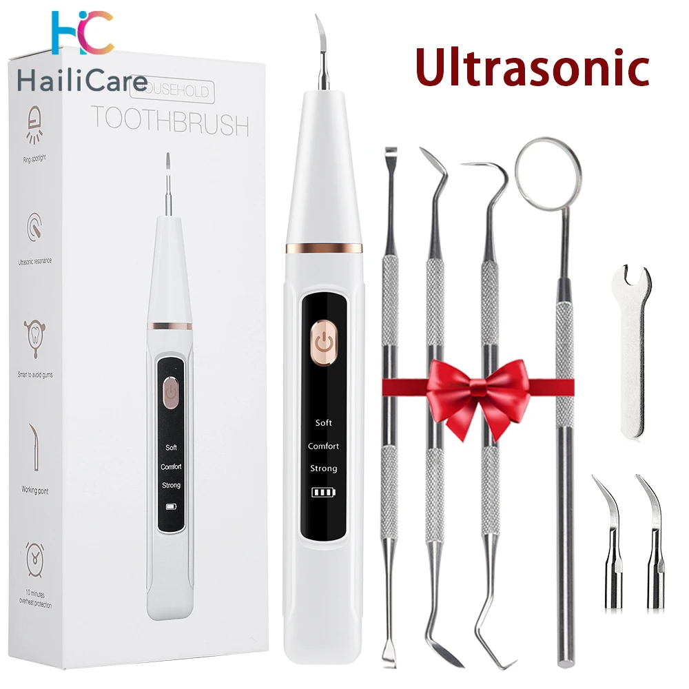 Ultrasone Tandheelkundige Scaler Oral Care Tandsteen Verwijderen Calculus Remover Tooth Stain Cleaner Led Licht Tand Whitening Gereedschap Huishoudelijke