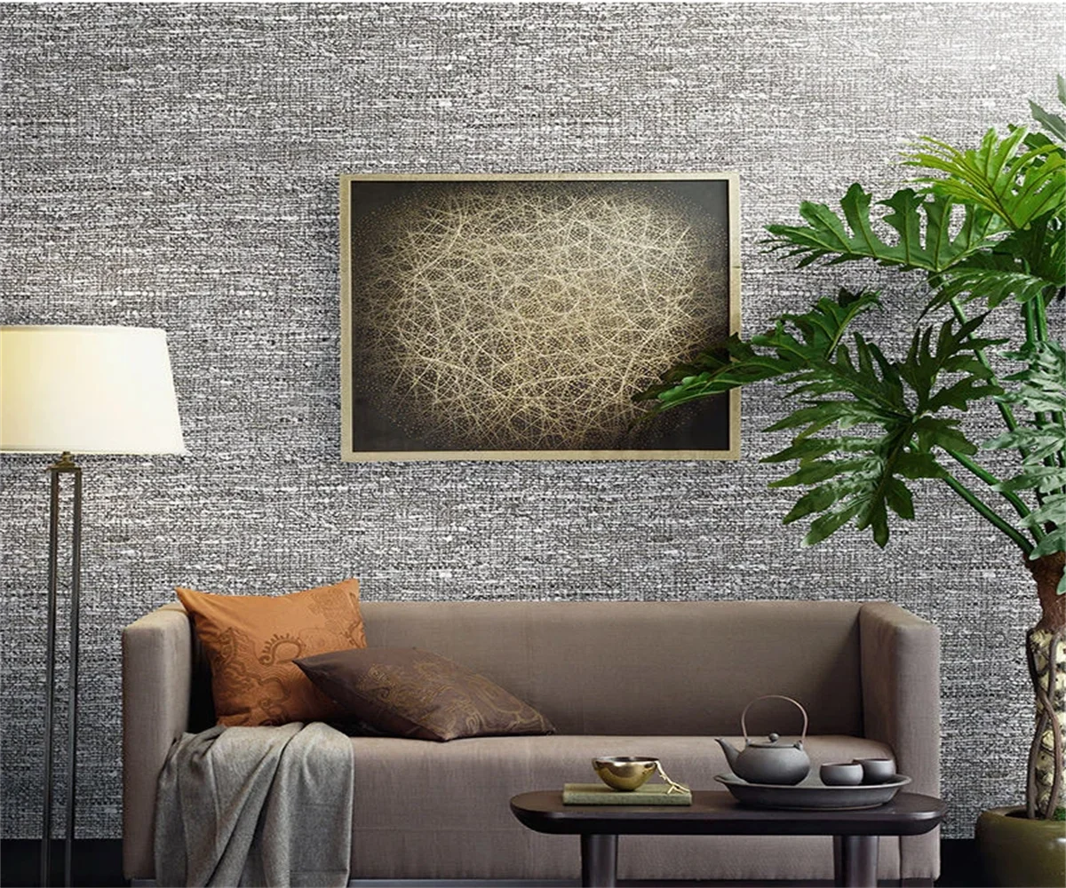 beibehang grass linho textura papel de parede papel 01