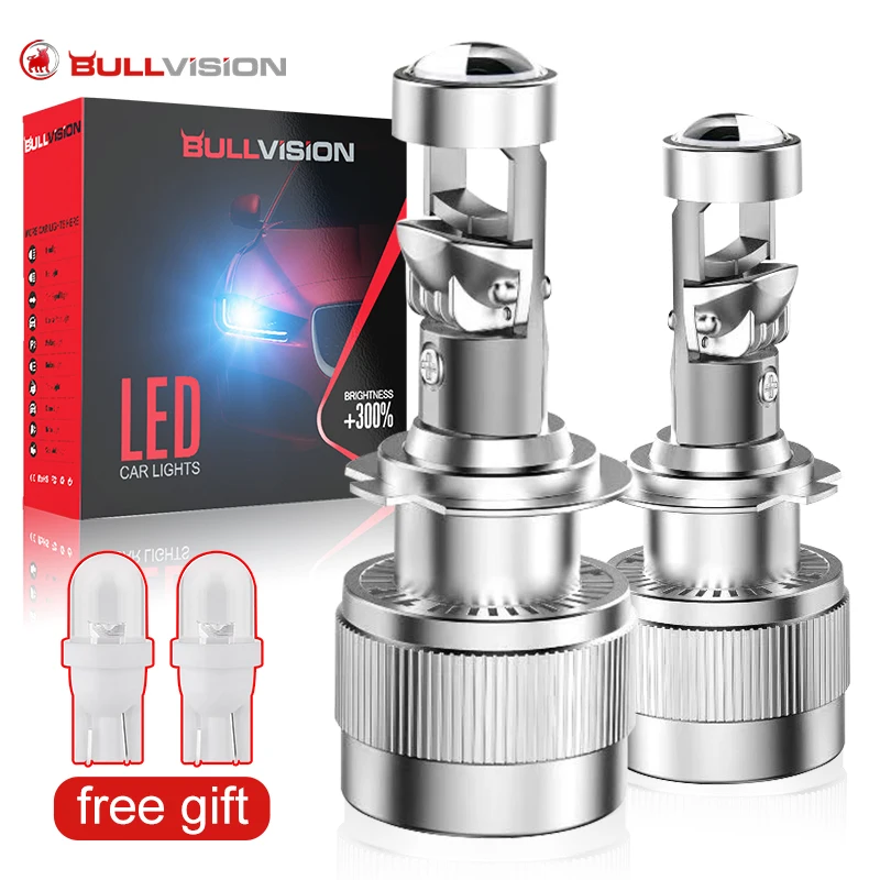 

Bullvision 300W H7 H4 LED Headlight Mini Lens Projector H9 H11 9005 HB3 9006 HB4 Auto Low Beam Canbus Bulb For Car/Motor 12V 24V