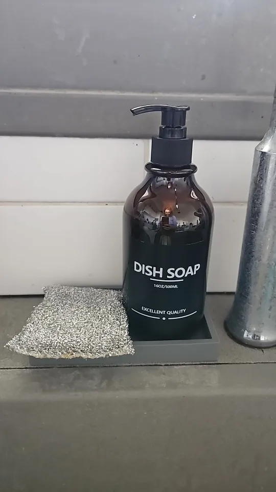 500ml Brown Soap Bottle Set with Black Label Sticker Shower Gel Household Shampoo Dispenser photo review