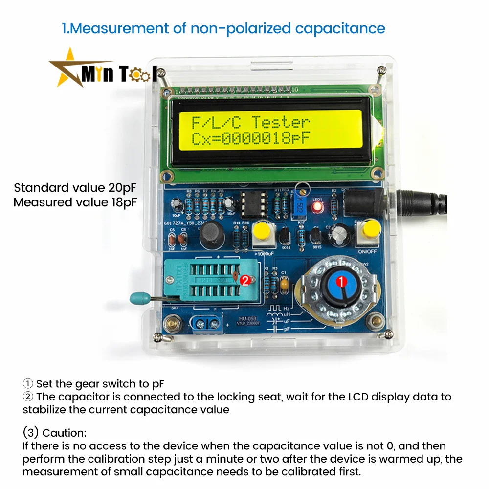 Transistor Tester Kit DIY Welding Circuit Board for Electronic Measurement of Resistance-capacitance Triode Tester Tool 4