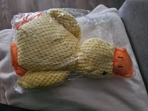Jouet en peluche sonore pour chien – Canard résistant aux morsures, compagnon de couchage, antistress photo review