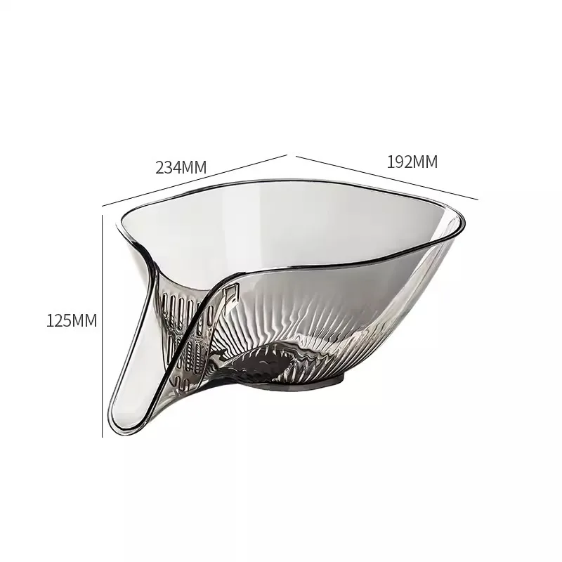 Crystal Clear Multifunctional Drain Basket Two-in-one Wet Separation Comes With Blanching Water Dish Basin paniers