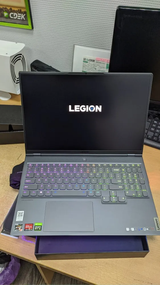 Lenovo Legion R9000K Gaming Laptop 2021 e-sports 16inch AMD R9-5900HX 32G/64G RAM 1TB SSD RTX 3080 16G 2.5K 165Hz Backlit metal photo review