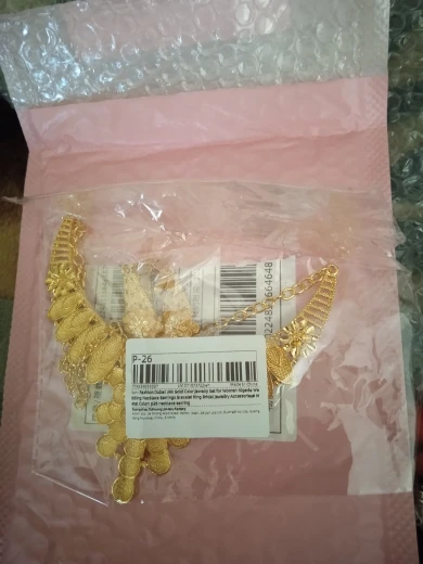 24K Gold Color Jewelry Set photo review