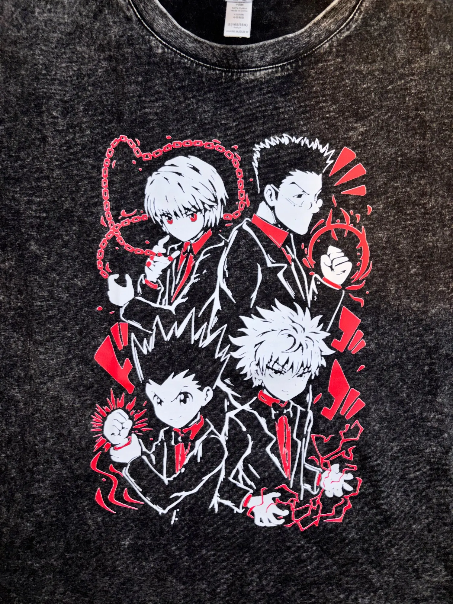 Anime Hunter × Hunter T-Shirt – Cherry Blossom X Logo | Cotton Oversized Tee with Anime Art Design