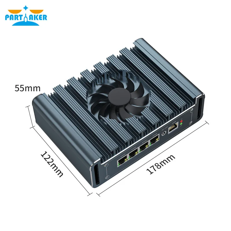 Fanless Mini PC Intel Core i7 1265U i5 1235U i3 1215U Pentium Gold 8505 4x Intel i226V 2.5G LAN DDR4 pfSense Firewall Router