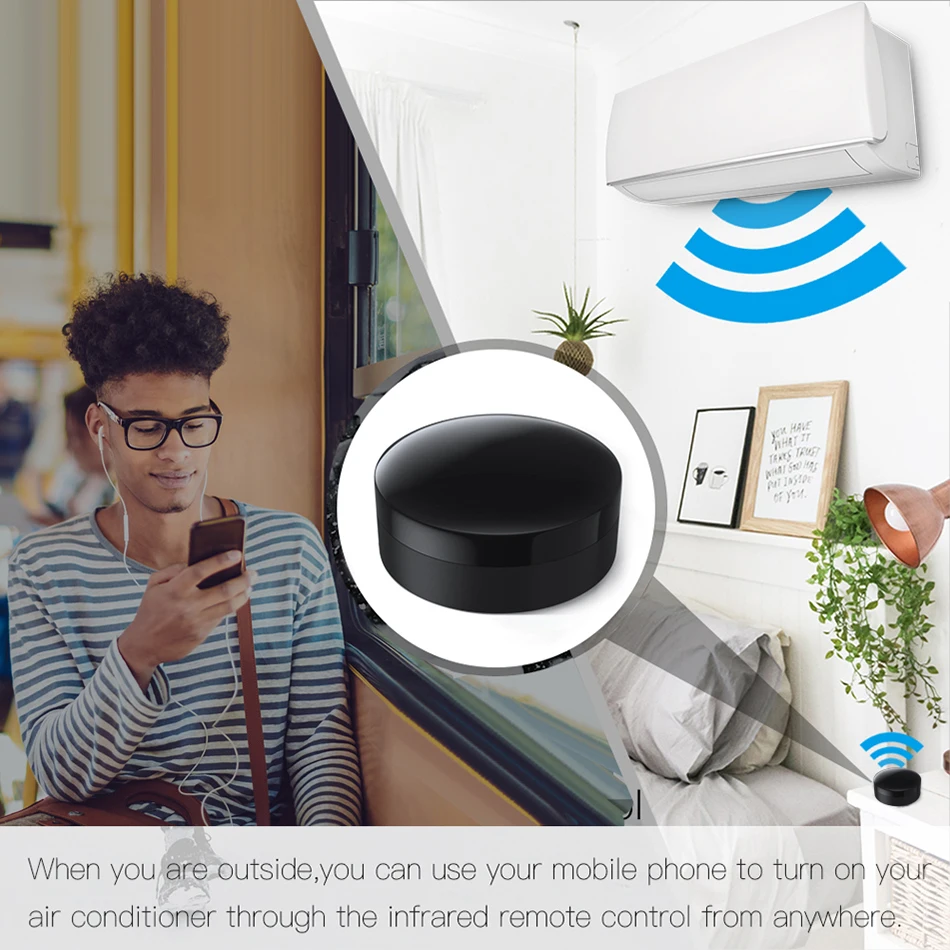 Control remoto universal para teléfono inteligente, dispositivo inteligente con Control de voz, compatible con Alexa, asistente de Google Home, Apple,Android, Tuya - Imagen 6