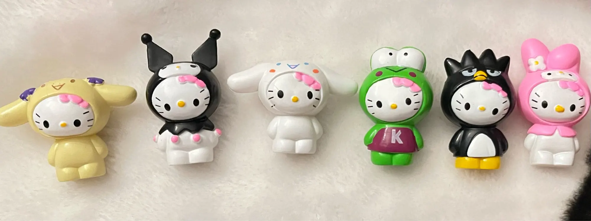 6pcs/Set Anime Sanrio Hello Kitty Action Figure Toys Cute Kuromi Mymelody Cinnamorol Figurine Dolls Children Kids Xmas Gift photo review