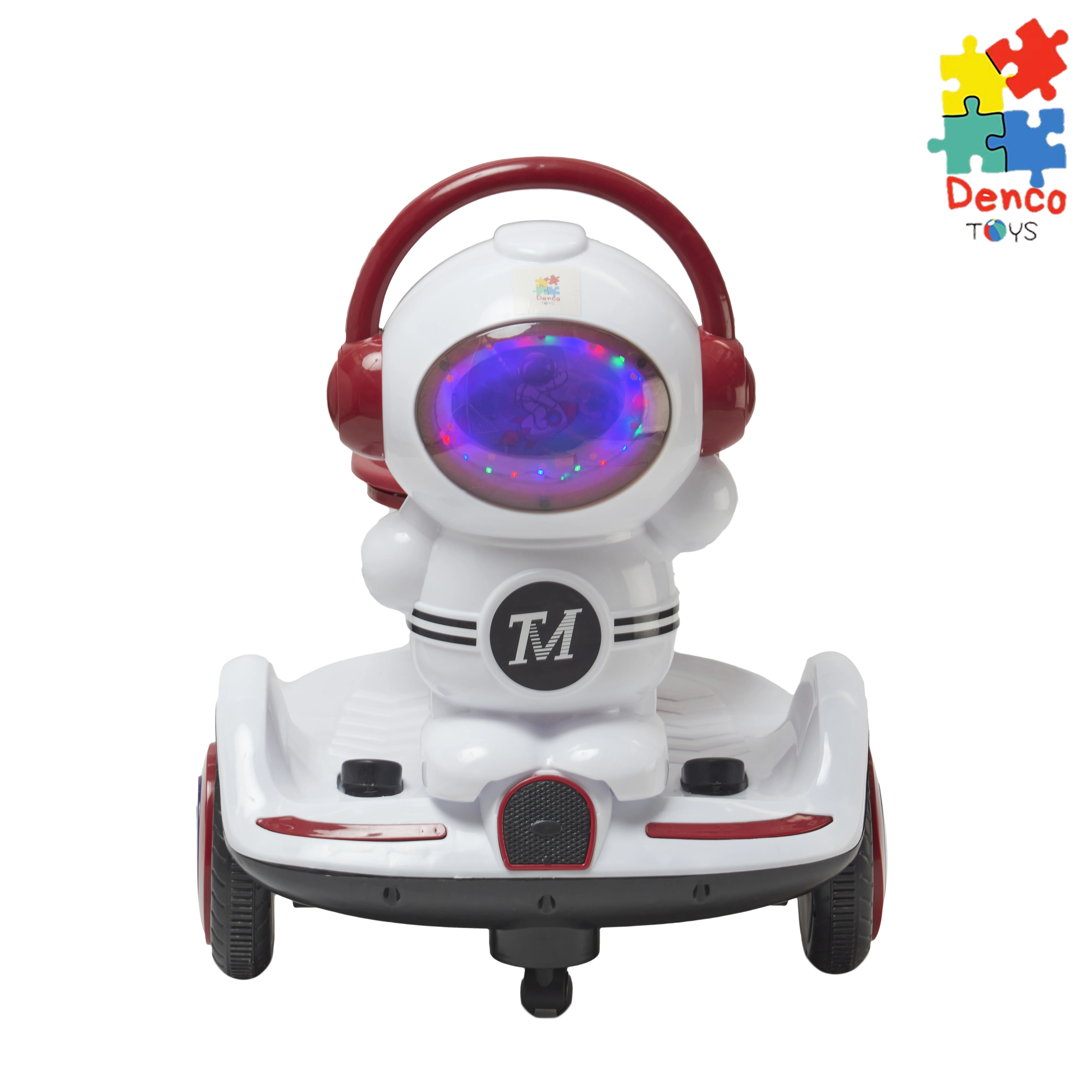 Montable Eléctrico Motonauta Denco Toys Rojo, Bluetooth/USB Música Luz led, C/R
