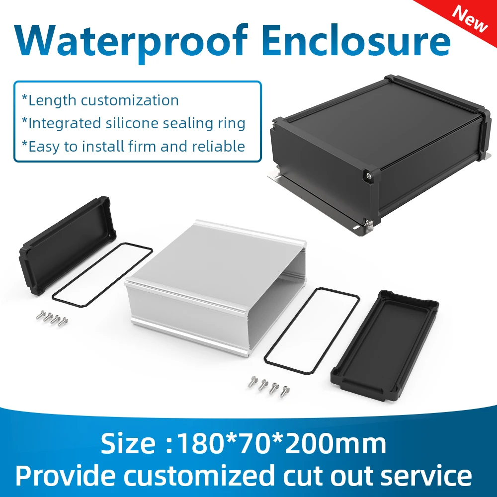 eletronico caixa de juncao ip68 impermeavel aluminio 18070mm m11 personalizado 01