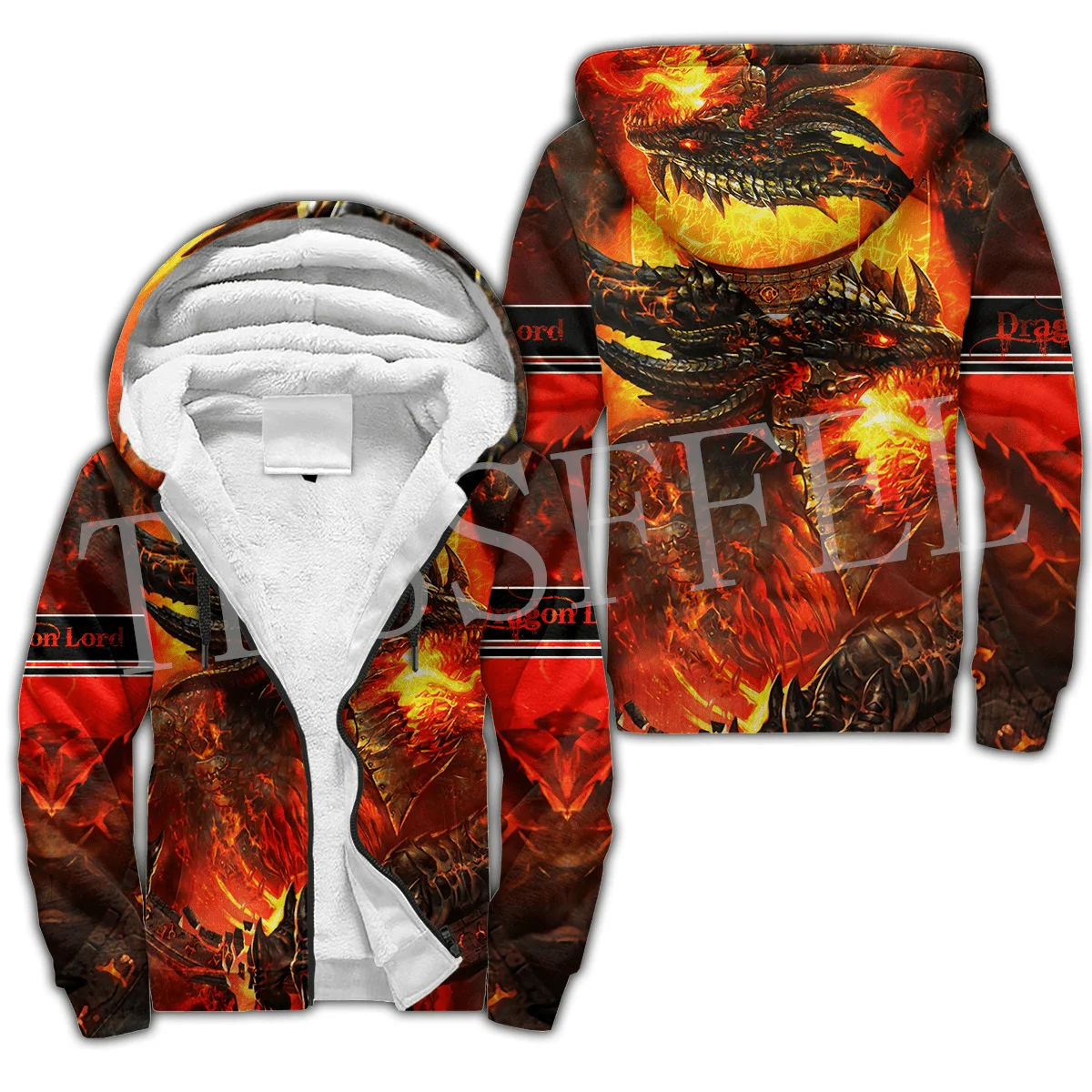 Custom Name Cosplay Animal Dragon Tattoo Vintage Harajuku Winter Coat Tracksuit 3DPrint Warm Thicker Fleece Hoodies Overcoat X1 6