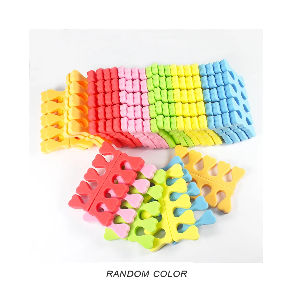 Professional Nail Art Toes Separators nail art tools toe separators toe spreader finger toe separator Fingers Foots Sponge Soft Gel UV Beauty Tools Polish Manicure Pedicure Divider 100pcs/Pack