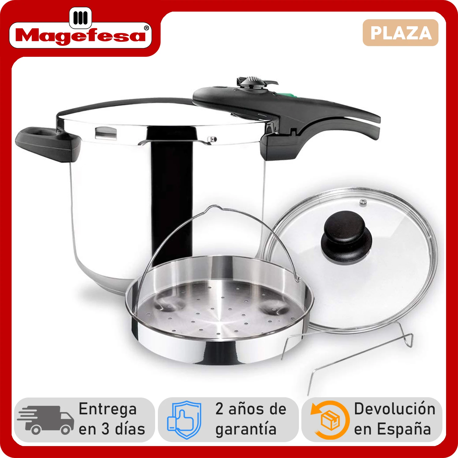 MAGEFESA ATHENAS complete Super fast pressure cooker, stainless steel