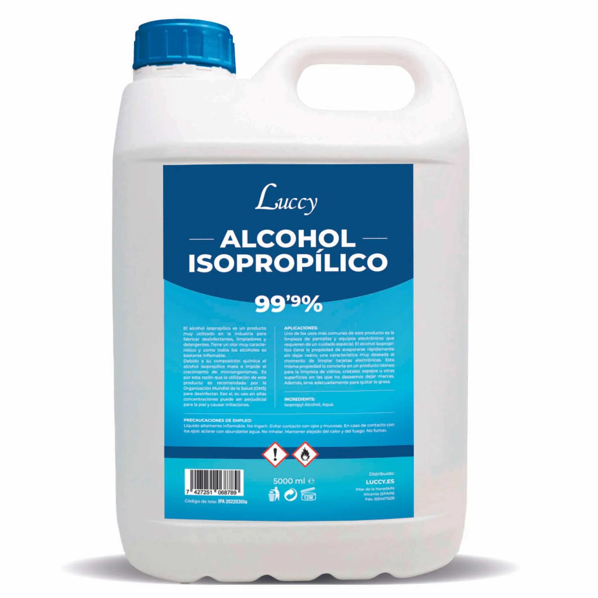 Alcohol Isopropílico Puro 99,9%, 2-Propanol