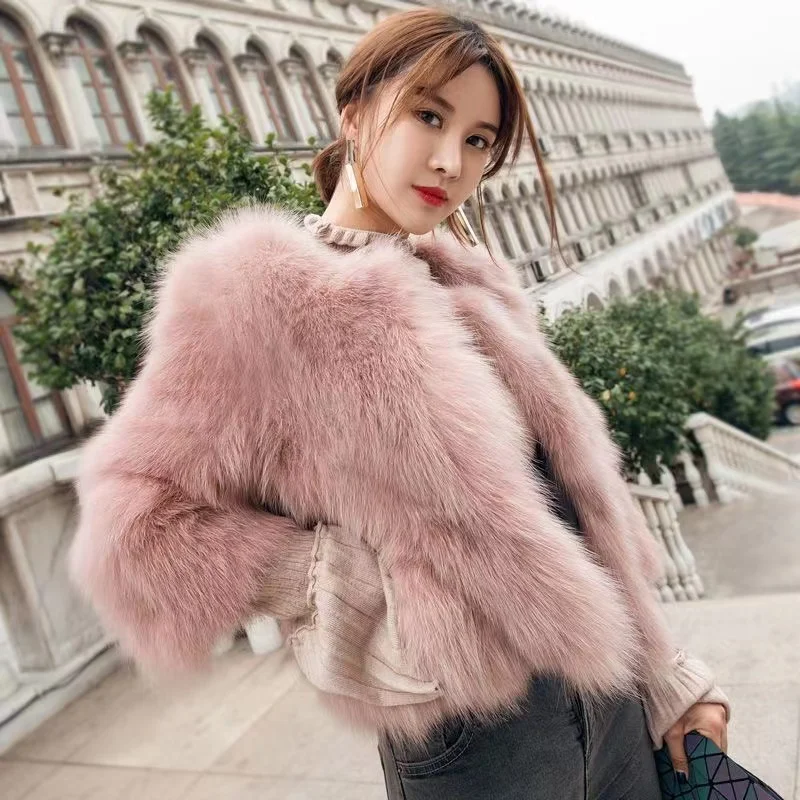 

Winter New Hot Women's Short Windproof Warm Mink Coat Solid Color Korea Style Elegant Luxury Faux Fur Slim Fit Cardigan Jacket