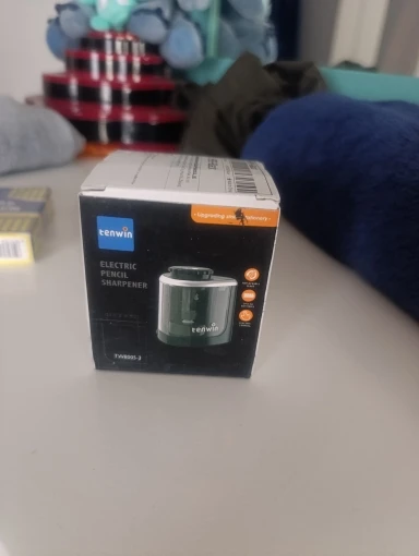 Sacapuntas eléctrico de escritorio, sacapuntas automático adecuado para lápices (6-8mm) para estudiantes, escuela, oficina, papelería photo review